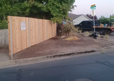 Wood Fence Installation After